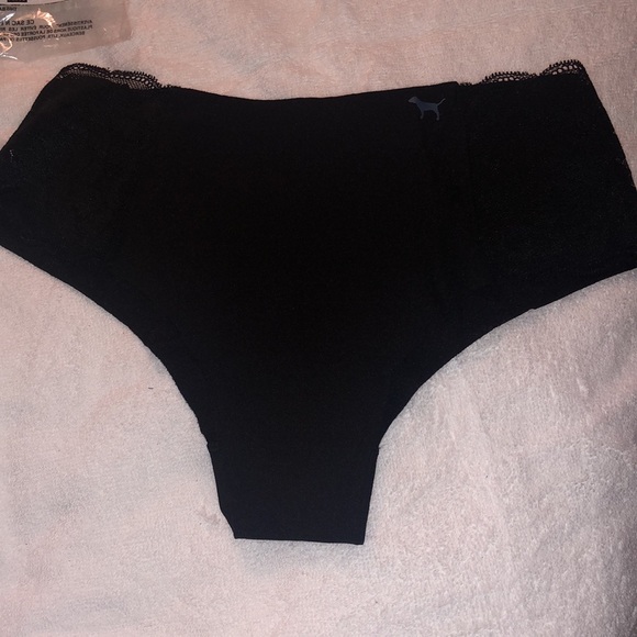 NWT PINK Victoria’s Secret No-Show Cheekster Panty. Pure Black. - Picture 5 of 12